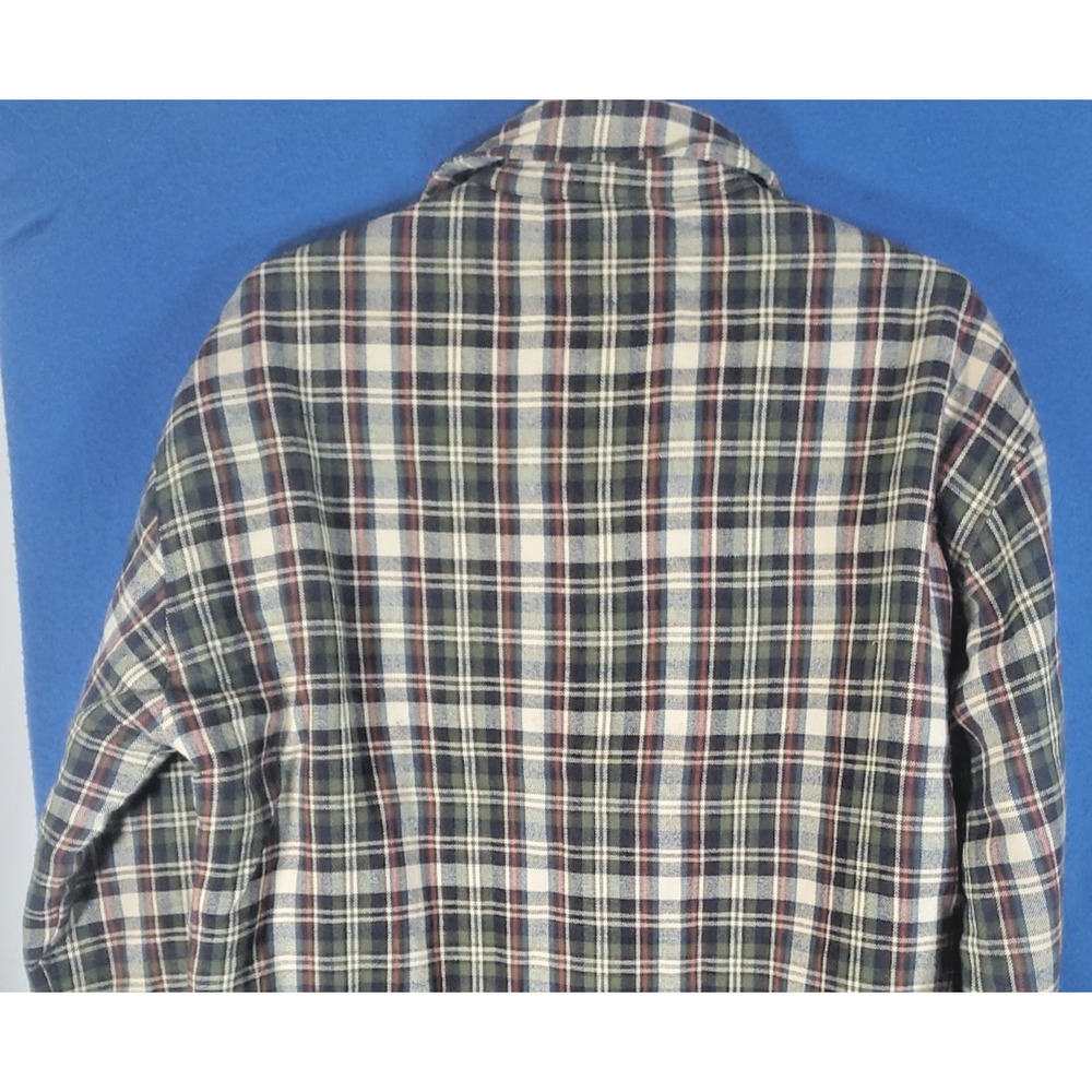 Casual Country Insulated Flannel Button Front Shirt Black & Gray Plaid Men's M - Picture 7 of 15